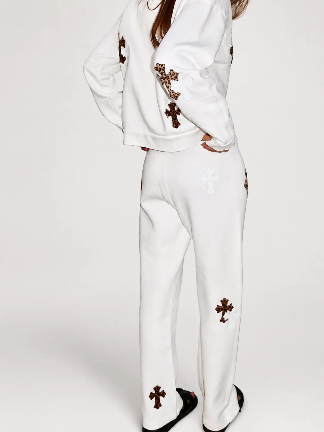 Cross Patch Sweatshirt & Sweatpants Set
