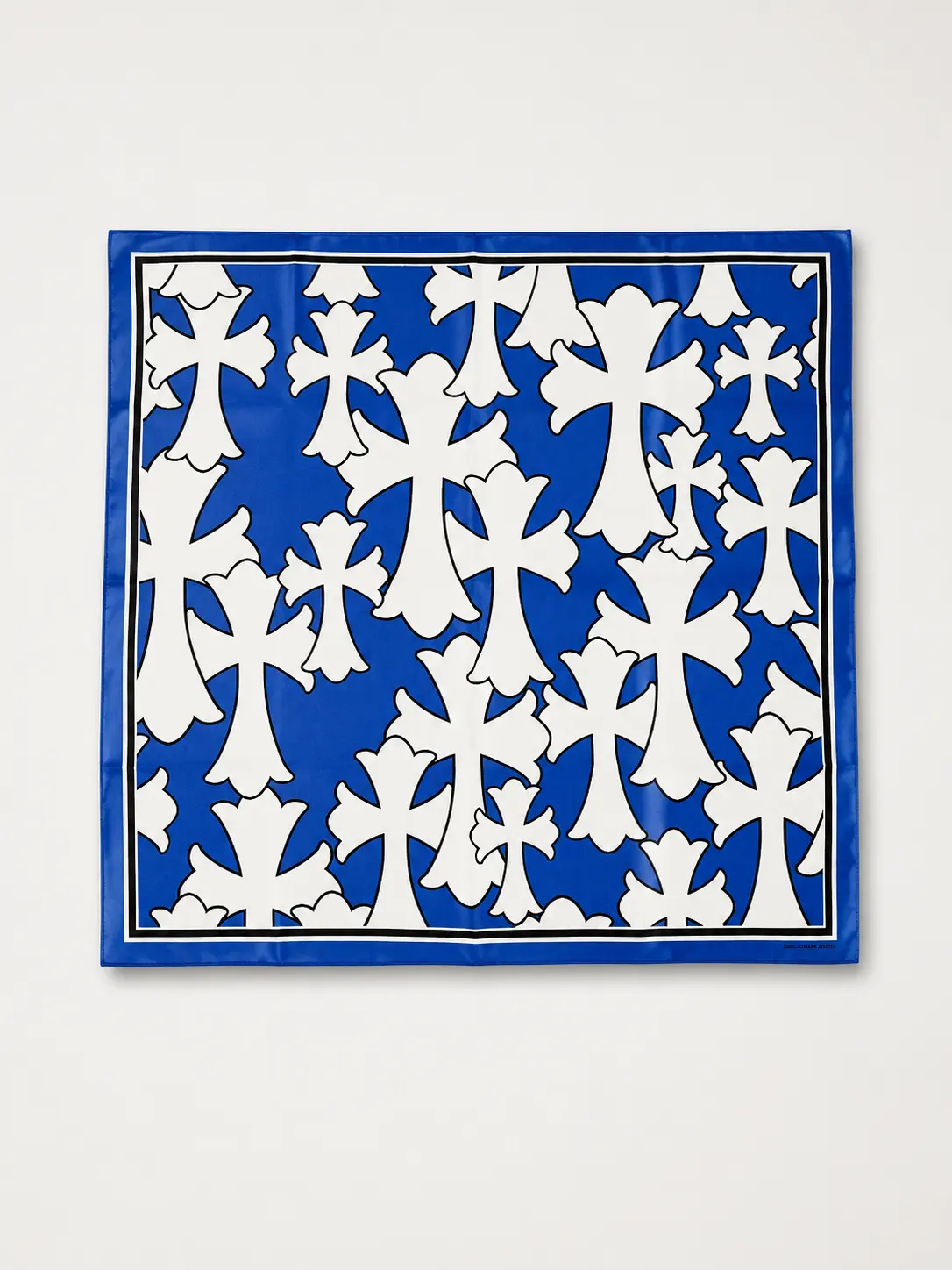 Cross Print Silk Scarf