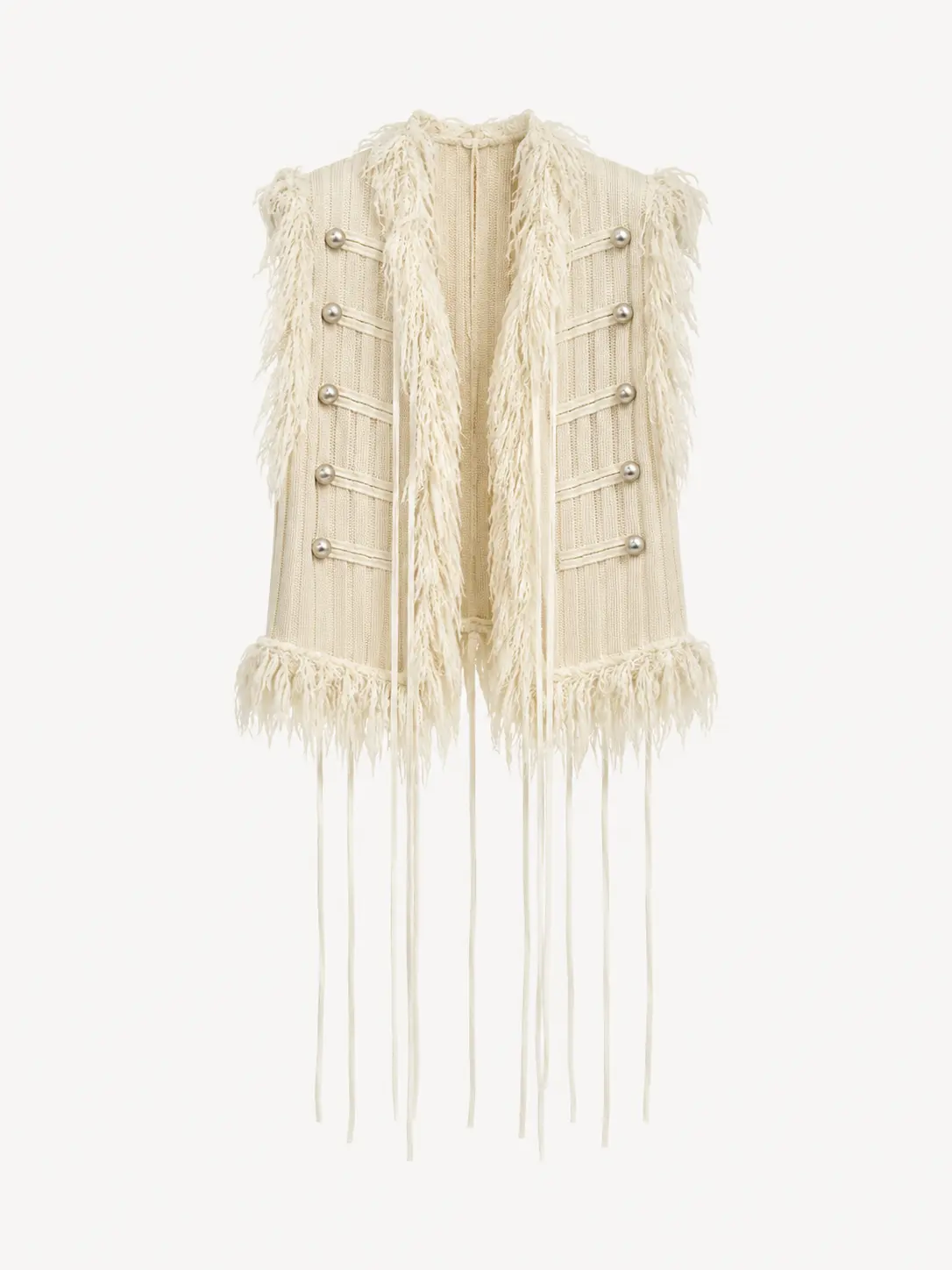 Fringed Knit Vest