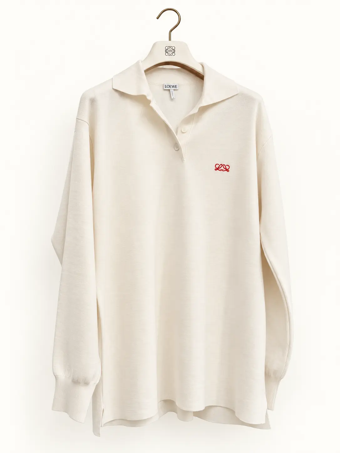 Anagram Embroidered Knitted Polo Shirt