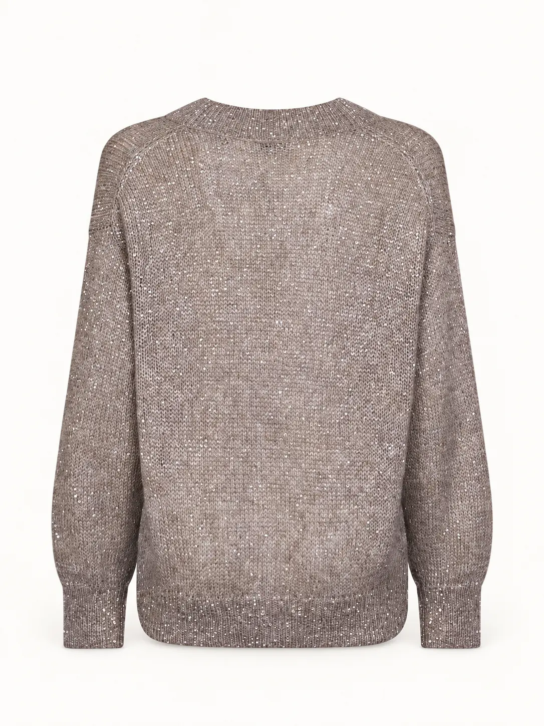 Sequin-Embellished V-Neck Sweater