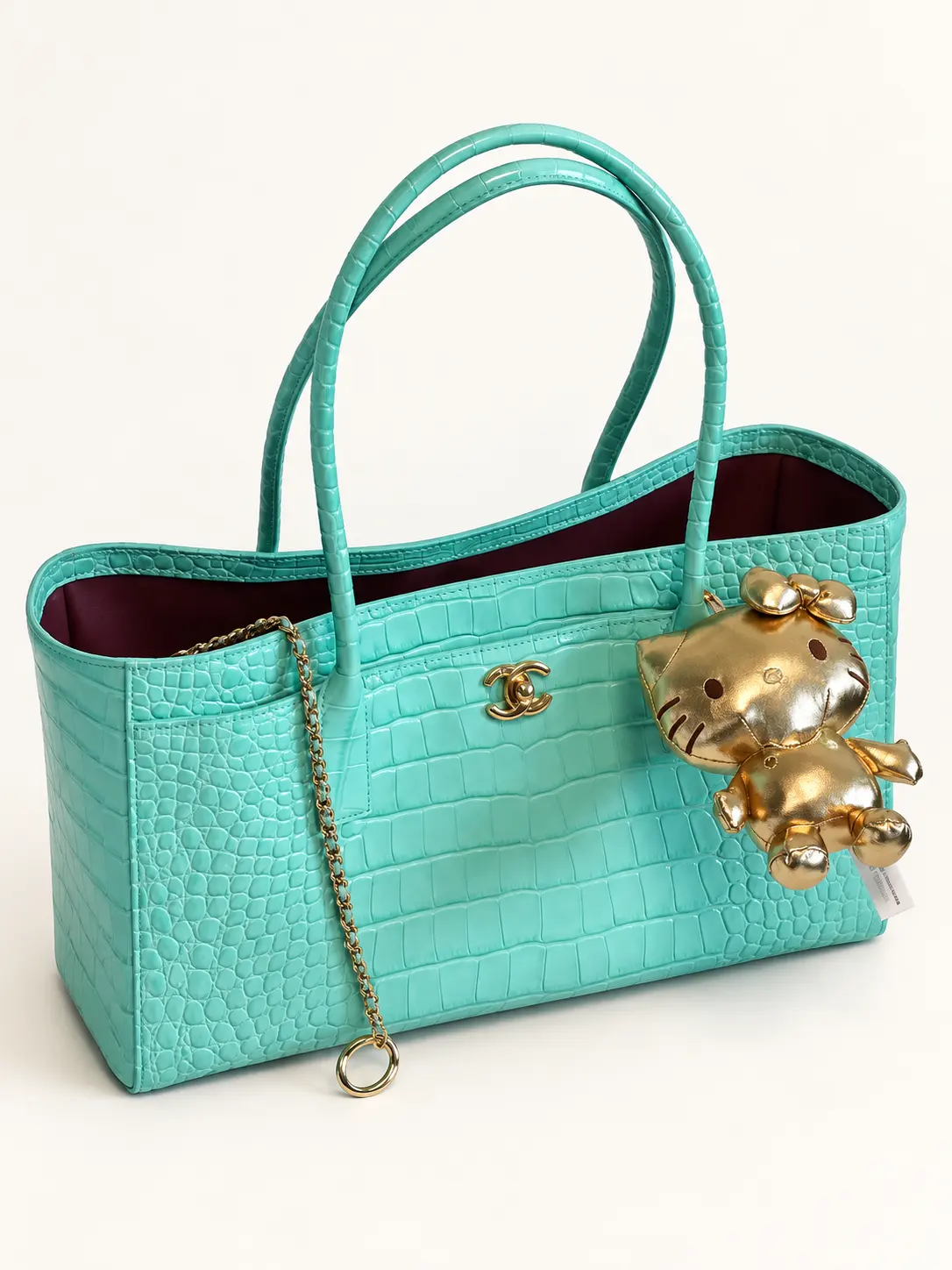 Cerf Croc-Embossed Tote Bag