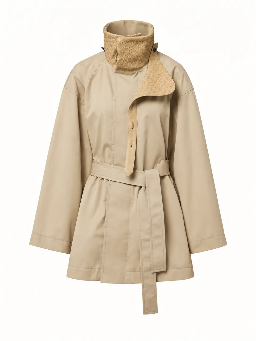 Belted Cotton Trench Jacket