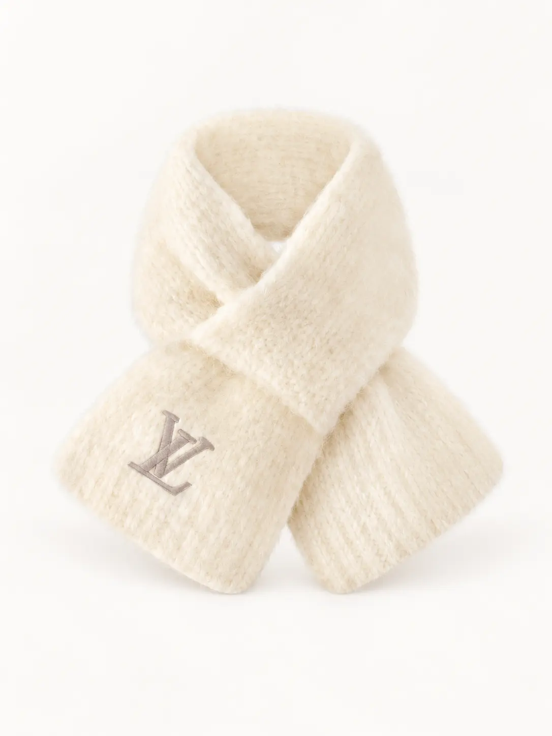 Ivory Shearling Scarf