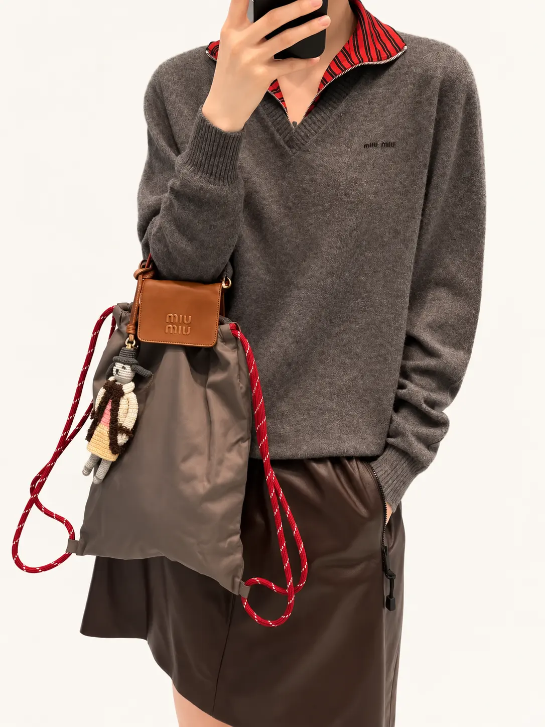 Layered V-Neck Knit Sweater