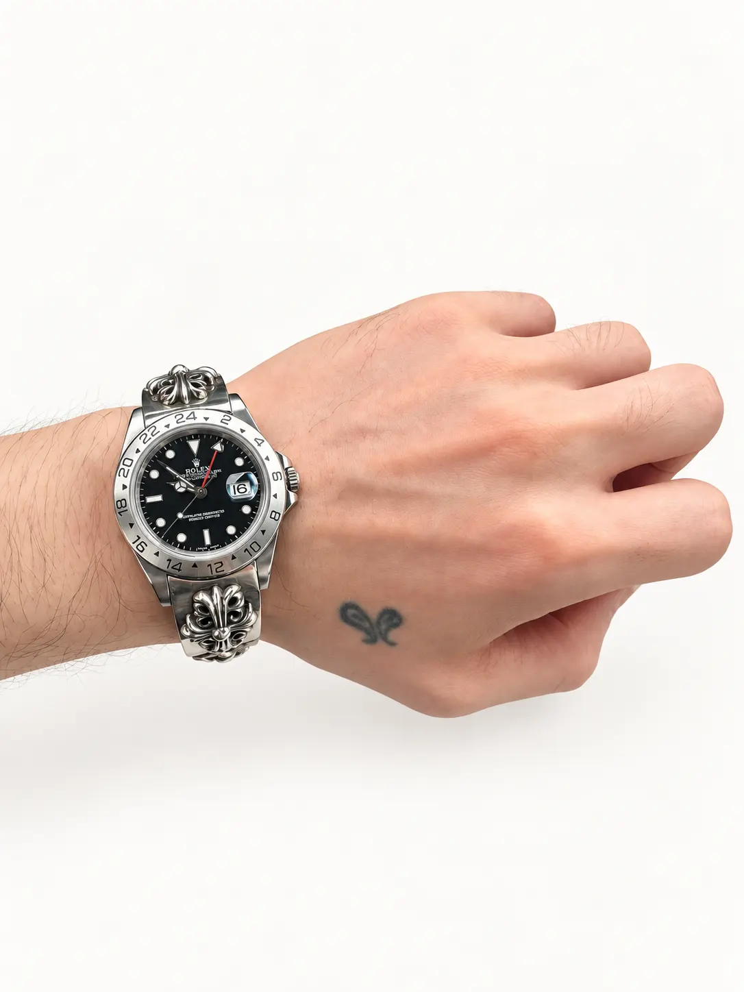 CHROME HEARTS × ROLEX Explorer II Custom Watch