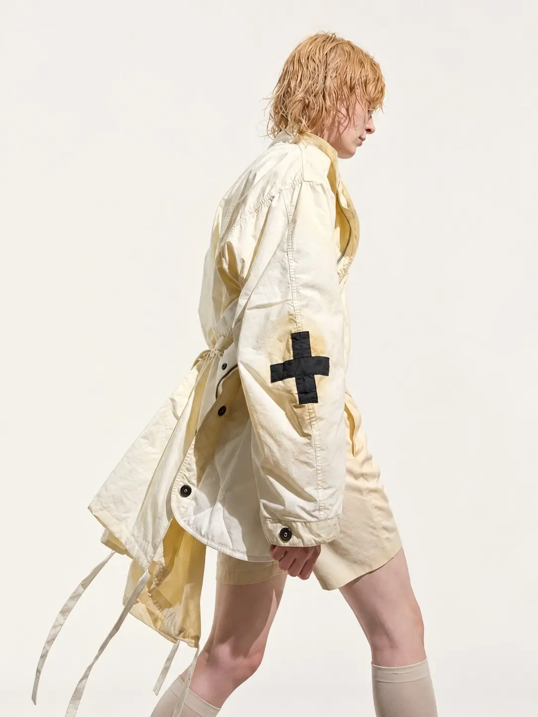 Cross Patch Oversized Jacket – Ivory